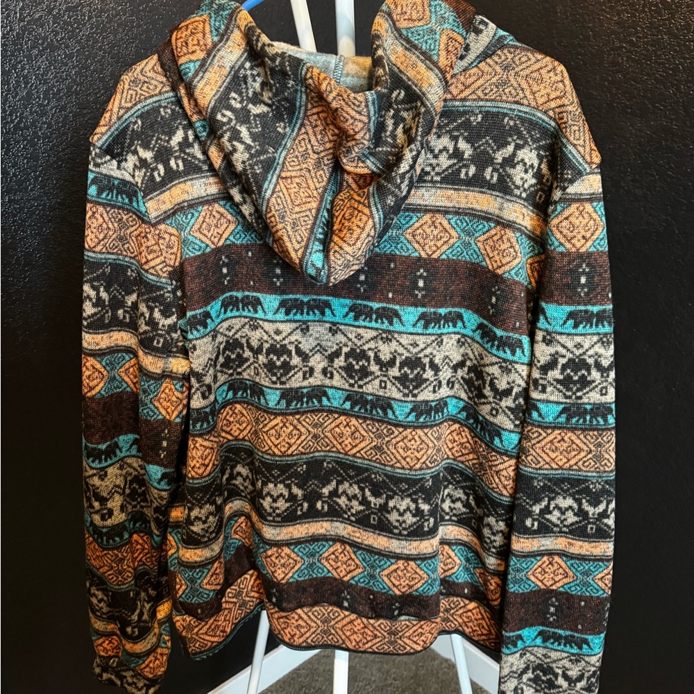Multicolor Patterned Women's Sweater - Picture 3 of 4